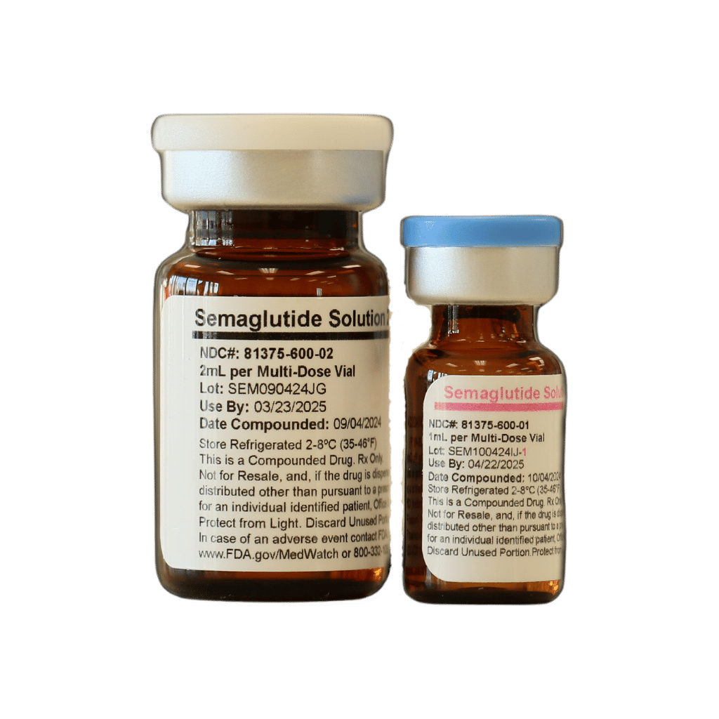 Compounded Semaglutide Injection 1mL and 4mL vials